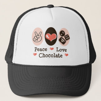 Boné Chapéu do chocolate do amor da paz