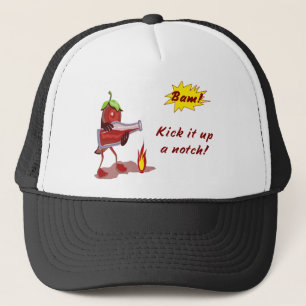Boné Chapéu do cozinheiro chefe com pimenta vermelha