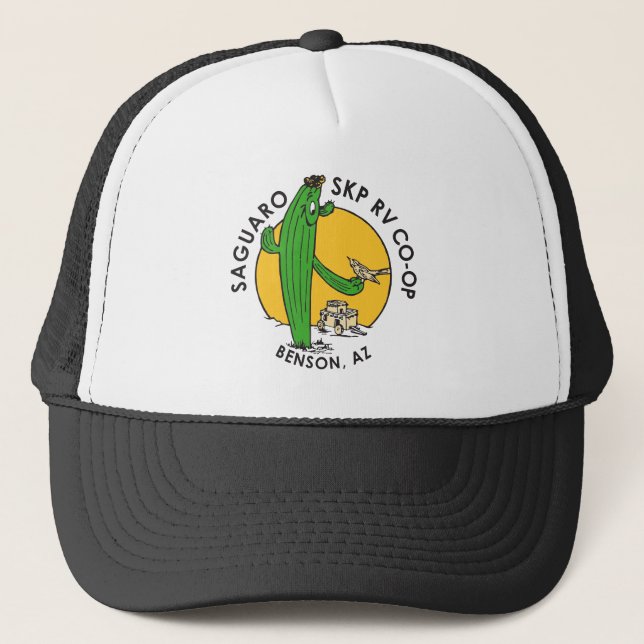 Boné Chapéu do estilo de caminhoneiro (branco/preto) (Frente)
