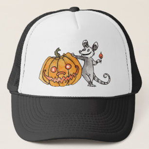 Boné Chapéu do gambá da Jack-o-Lanterna