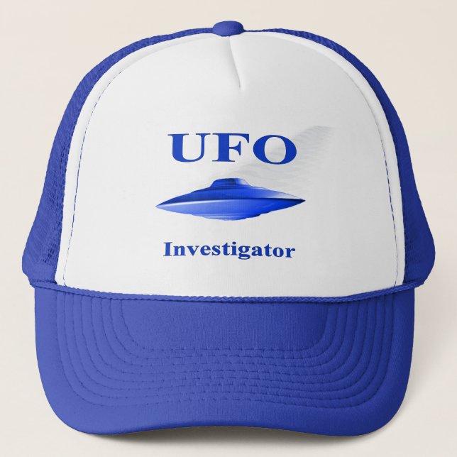 Boné Chapéu do investigador do UFO - azul (Frente)