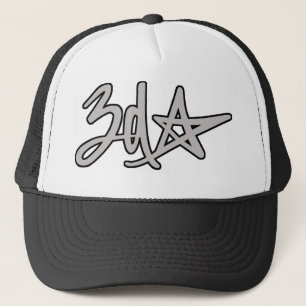 Boné chapéu do logotipo da estrela 3d