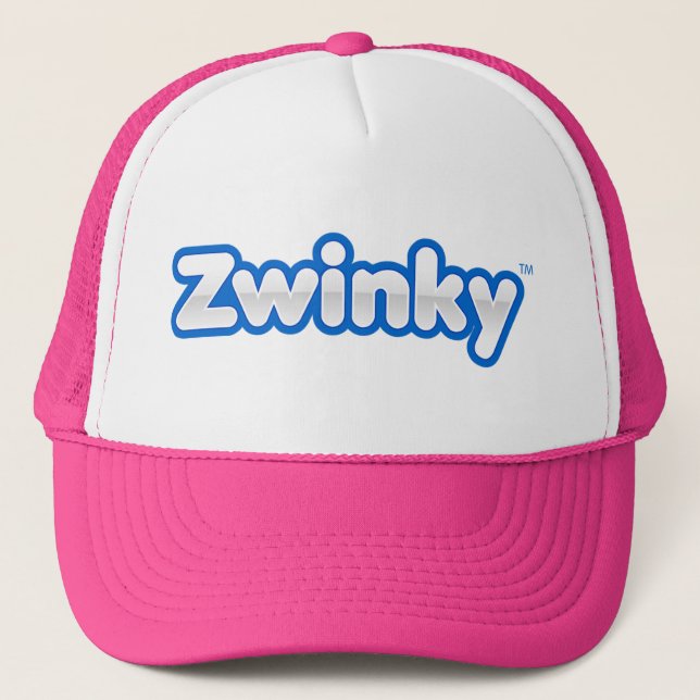 Boné Chapéu do logotipo de Zwinky - rosa (Frente)