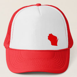 Boné Chapéu do mapa do estado de Wisconsin