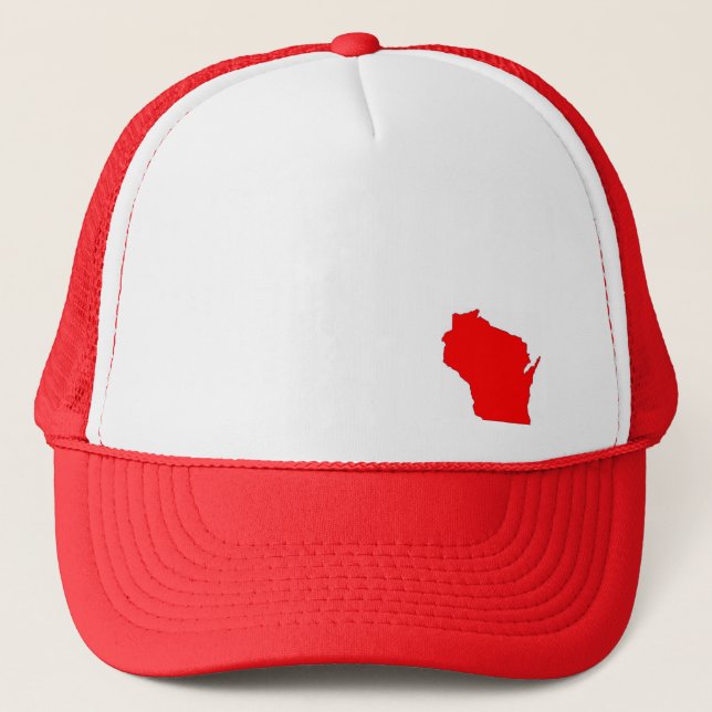 Boné Chapéu do mapa do estado de Wisconsin (Frente)