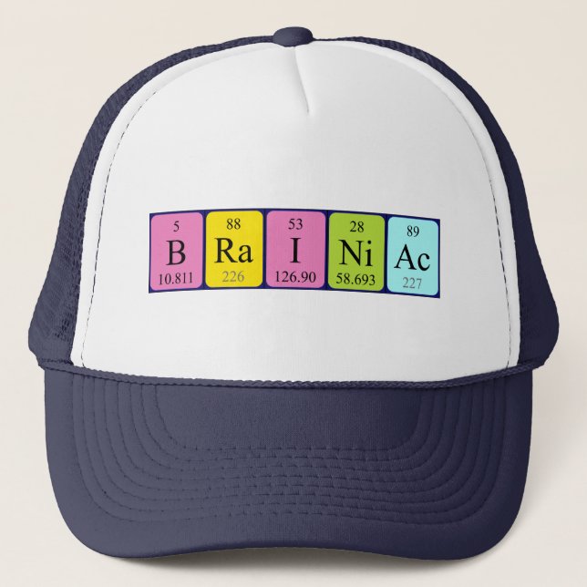 Boné Chapéu do nome da mesa periódica de Brainiac (Frente)