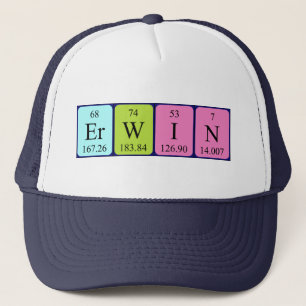 Boné Chapéu do nome da mesa periódica de Erwin