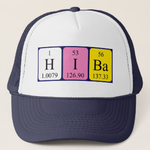 Boné Chapéu do nome da mesa periódica de Hiba