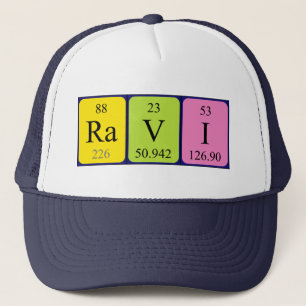 Boné Chapéu do nome da mesa periódica de Ravi