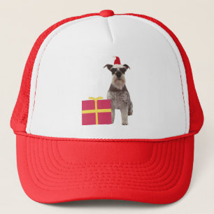 Boné Chapéu do papai noel do Schnauzer