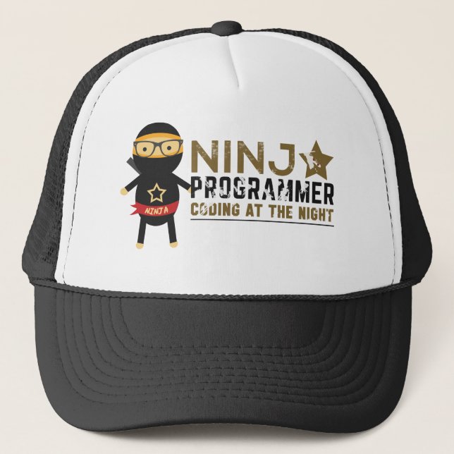 Boné Chapéu do programador - programador de Ninja (Frente)