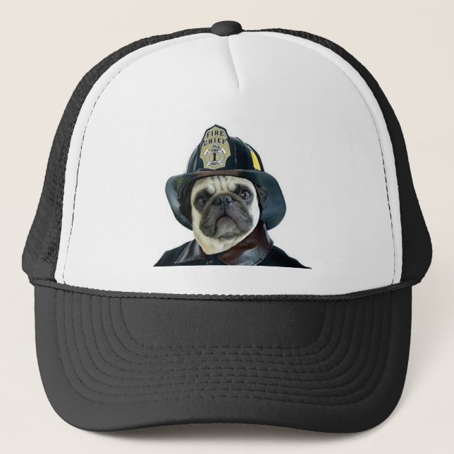 Boné Chapéu do Pug do bombeiro (Frente)