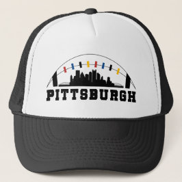 Boné Chapéu do Skyline de Futebol de Pittsburgh