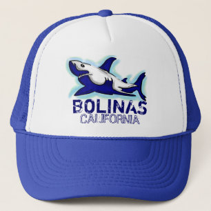 Boné Chapéu do tema do tubarão azul de Bolinas