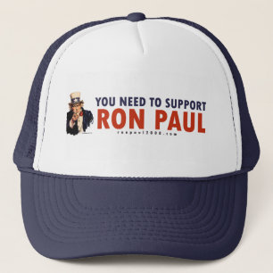 Boné Chapéu do tio Sam de Ron Paul