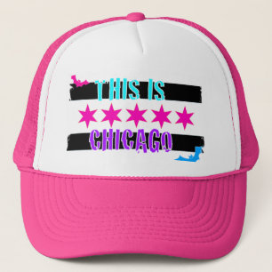 Boné chapéu do truker da bandeira de Chicago