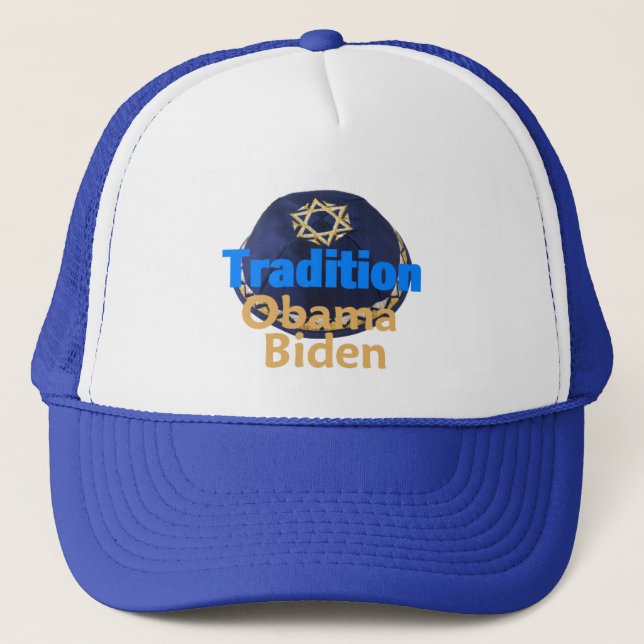 Boné Chapéu do YARMULKE de Obama Biden (Frente)