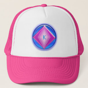 Boné Chapéu - Emblema tridimensional em rosa e azul