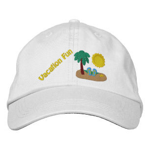 Boné Chapéu Embroiderado de Praia de Férias