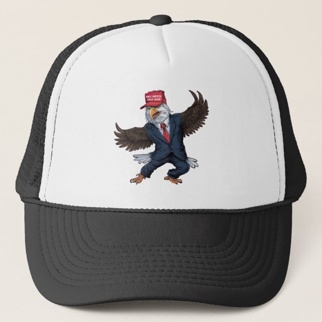 Boné Chapéu Engraçado da Águia Americana (Frente)