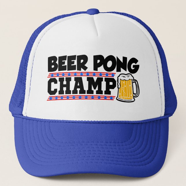 Boné Chapéu engraçado do campeão de Pong da cerveja (Frente)