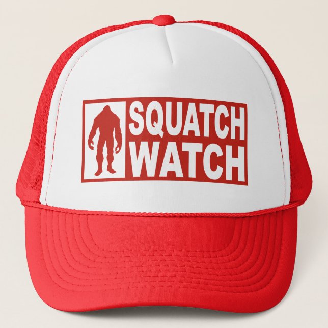 Boné Chapéu engraçado do RELÓGIO de SQUATCH - Bigfoot (Frente)