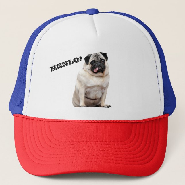 Boné chapéu épico do henlo do pug (Frente)