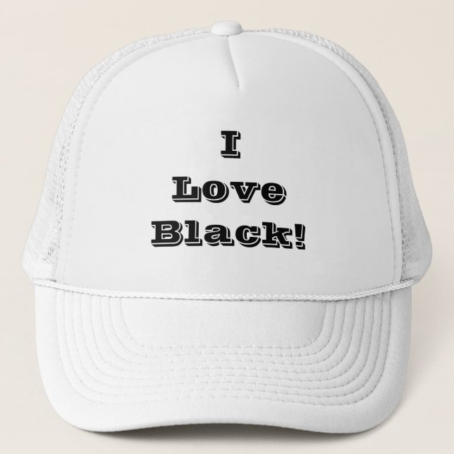 Boné Chapéu Eu Amo Preto (Frente)