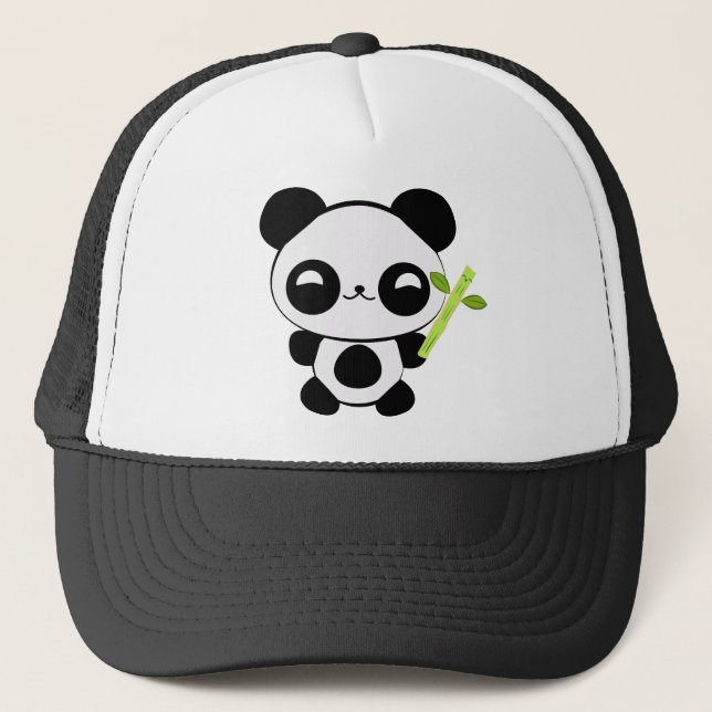 Boné Chapéu feliz da panda do bebê (Frente)