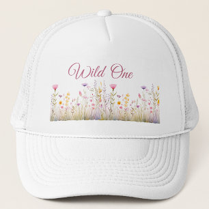 Boné Chapéu Feminino Wild One, Jardim de Flores Silvest