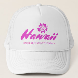 Boné Chapéu floral havaiano - A vida é melhor na prai