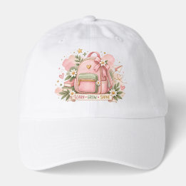 Boné Chapéu Fofo Rosa de Aquarela para Meninas Volta às
