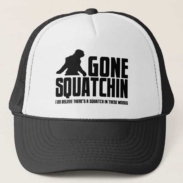 Boné Chapéu IDO engraçado de SQUATCHIN para crentes de (Frente)