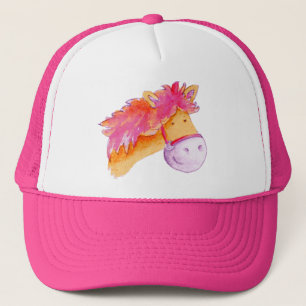 Boné Chapéu ilustrado de pônei / cavalo pintado fofo