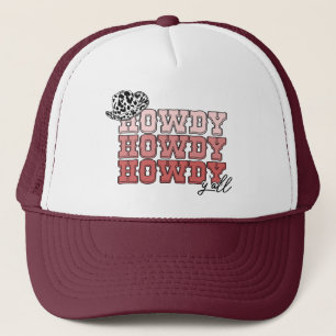 Boné Chapéu ocidental da Cowgirl Howdy Y'all rodeo