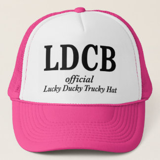 Boné Chapéu Oficial Lucky Ducky Trucky: Rosa com Inicia