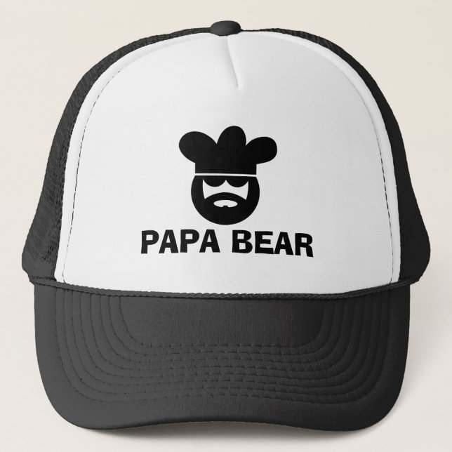 Boné Chapéu Papa bear churrasco para homens (Frente)