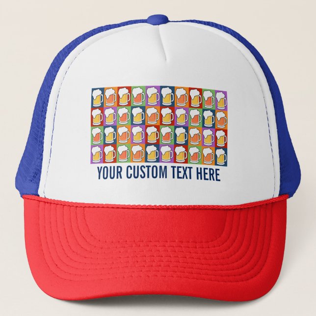 Boné chapéu personalizado de BEER Pop Art (Frente)