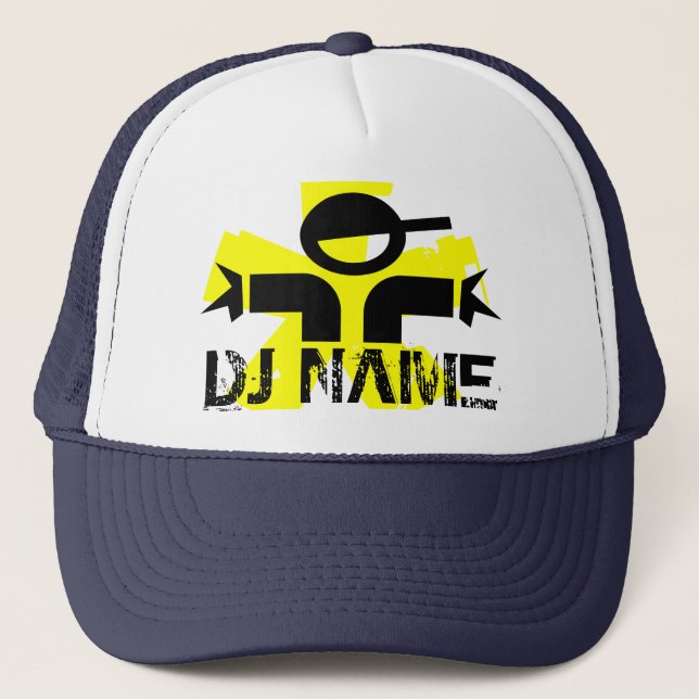 Boné Chapéu personalizado do DJ com nome feito sob (Frente)