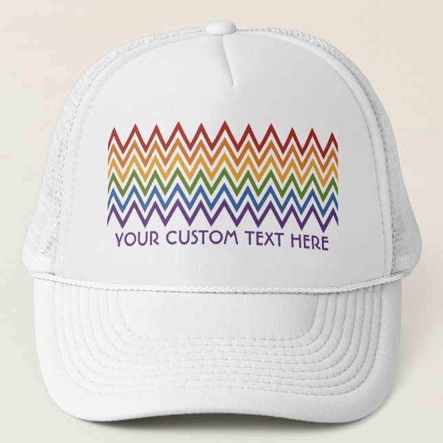 Boné Chapéu personalizado do Rainbow Chevron (Frente)