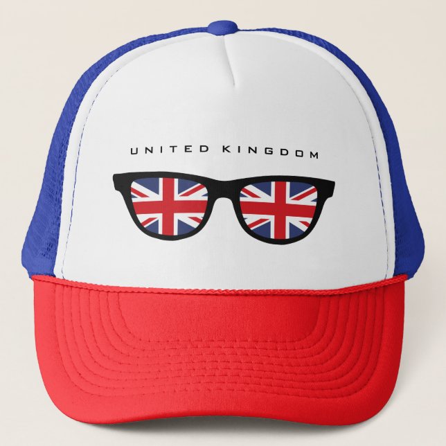 Boné Chapéu personalizado do Union Jack UK Shades (Frente)