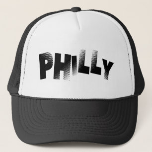 Boné Chapéu preto & branco do camionista de Philly