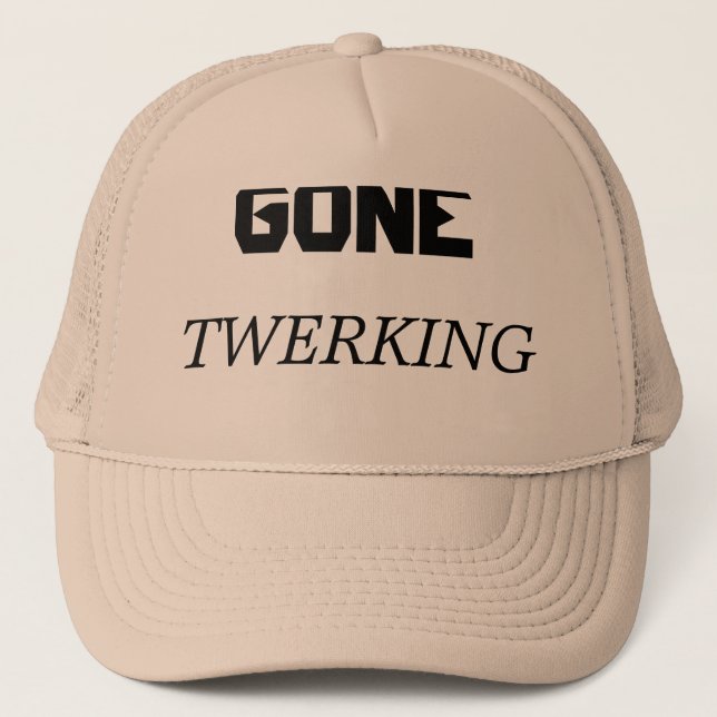 Boné Chapéu que caracteriza o texto, "Twerking ido). (Frente)