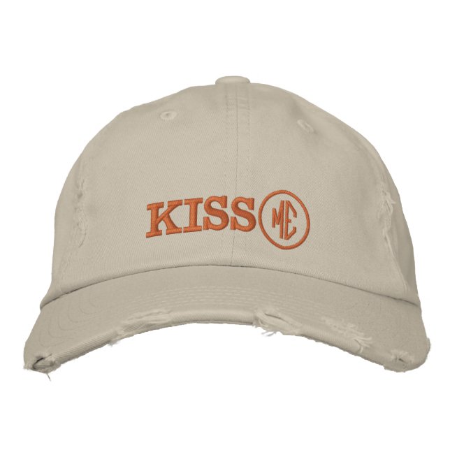 Boné Chapéu retrô KISS ME / Gorro de caminhoneiro para  (Frente)