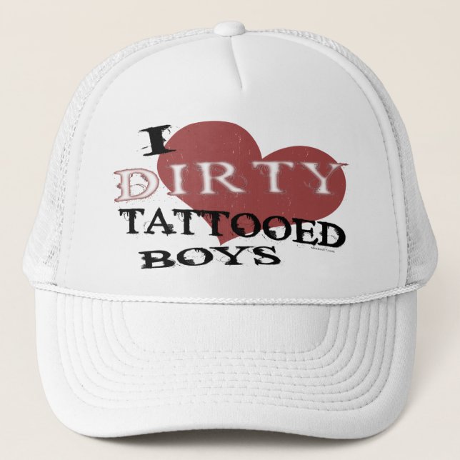 Boné Chapéu Tattooed sujo dos meninos 2 (Frente)