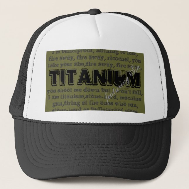 Boné Chapéu Titanium do camionista da canção com fundo (Frente)