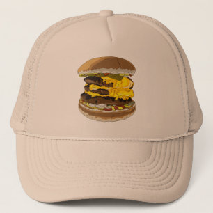 Boné Chapéu triplo do camionista do cheeseburger