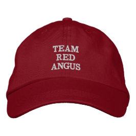 Boné Chapéu vermelho de Angus da equipe