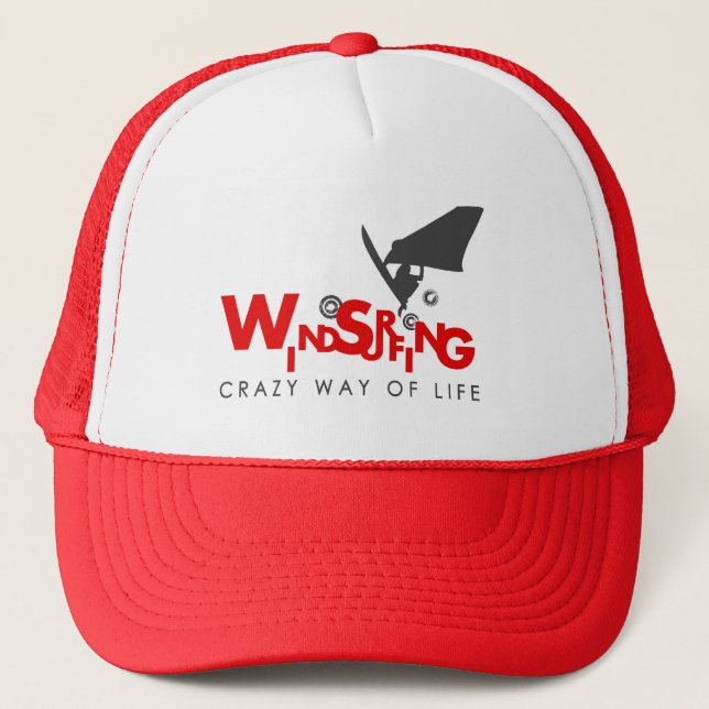 Boné Chapéu Windsurfing do vermelho e o branco (Frente)