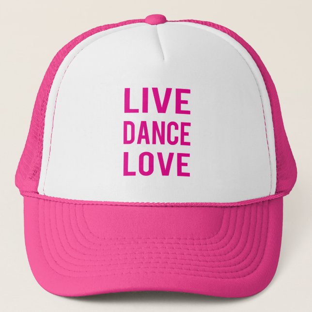 Boné Chapéu Zazzle Live Dança Amor (Frente)